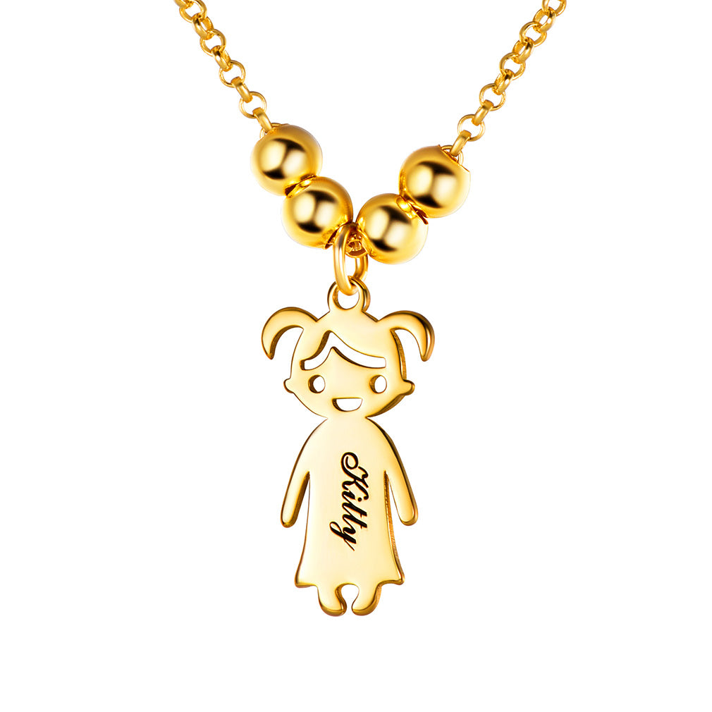 mother daughter necklace gold