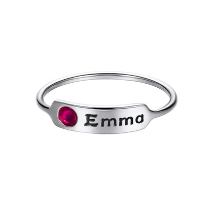 Birthstonesjewelry Personalized Birthstone Name Ring