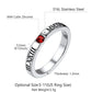Birthstonesjewelry Personalized Birthstone Roman Numerals Engraved Rings Size