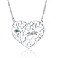 Birthstonesjewelry Personalized Heart Birthstone Necklace 1 Name Steel