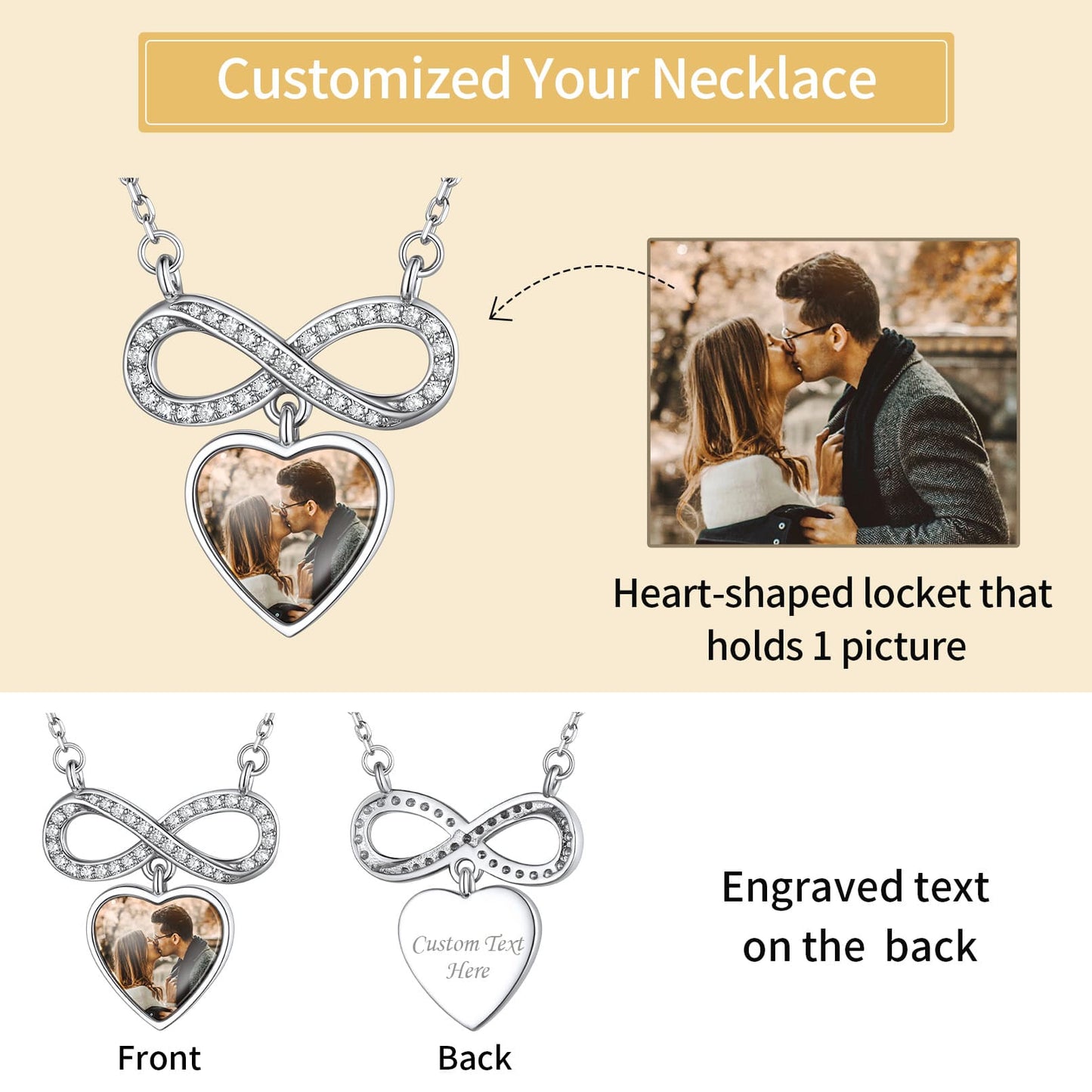 Birthstonesjewelry Personalized Infinity Necklace Detail