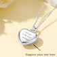Birthstonesjewelry Personalized Locket Photo Necklace with Message Engraved On