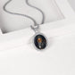 Birthstonesjewelry Personalized Oval Photo Necklace Silver