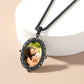 Birthstonesjewelry Personalized Oval Picture Necklace Black