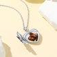Birthstonesjewelry Personalized Purple Butterfly Photo Necklace