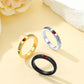 Birthstonesjewelry Personalized Roman Numerals Rings 3 Colors