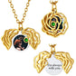 Birthstonesjewelry Personalized Rose Flower Locket Necklace Gold