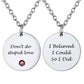 Engraved Name Round Tag Disc Necklace with Birthstone
