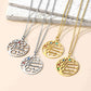 Birthstonesjewelry Personalized Round Family Tree 1-4 Name Necklace