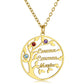 Birthstonesjewelry Personalized Round Family Tree 3 Name Necklace Gold