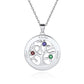 Birthstonesjewelry Personalized Sterling Silver Tree of Life 3 Birthstone Necklace