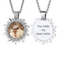 Birthstonesjewelry Personalized Sun Picture Necklace Steel