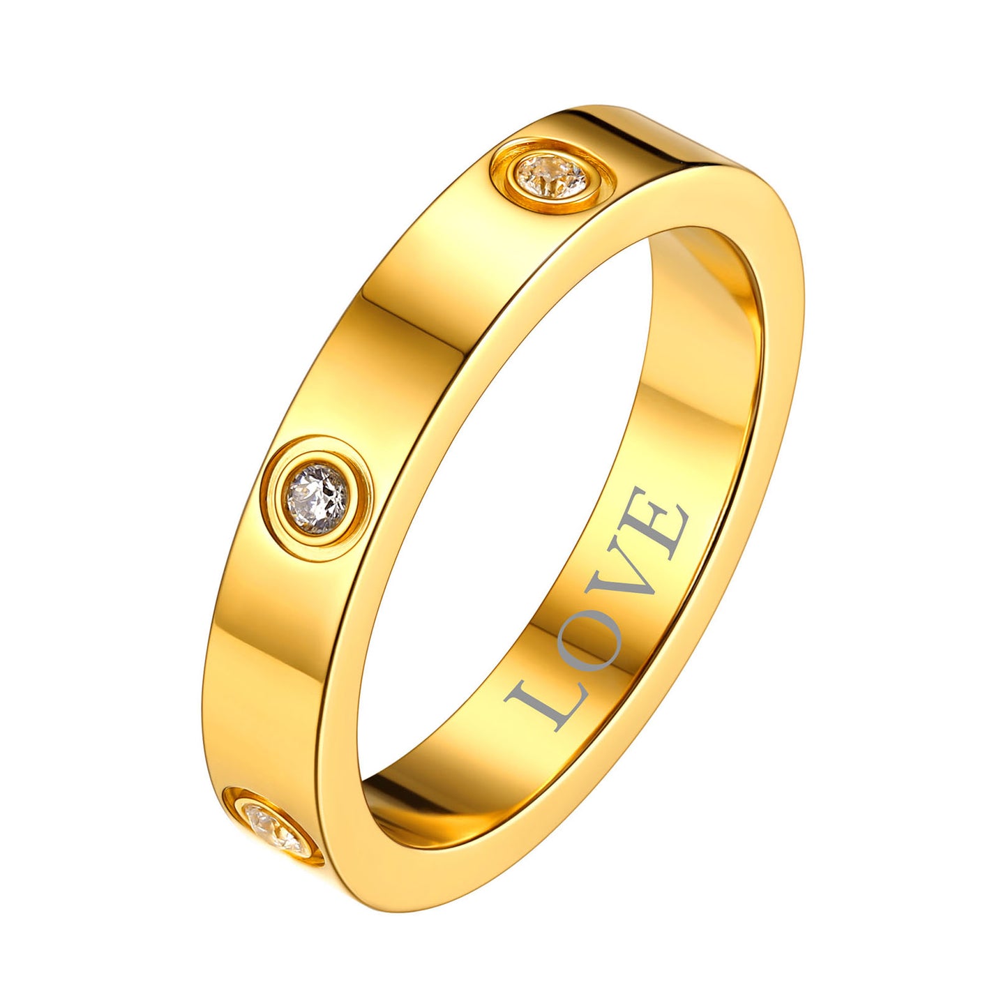 Birthstonesjewelry Promise Band Ring 6mm Width Gold