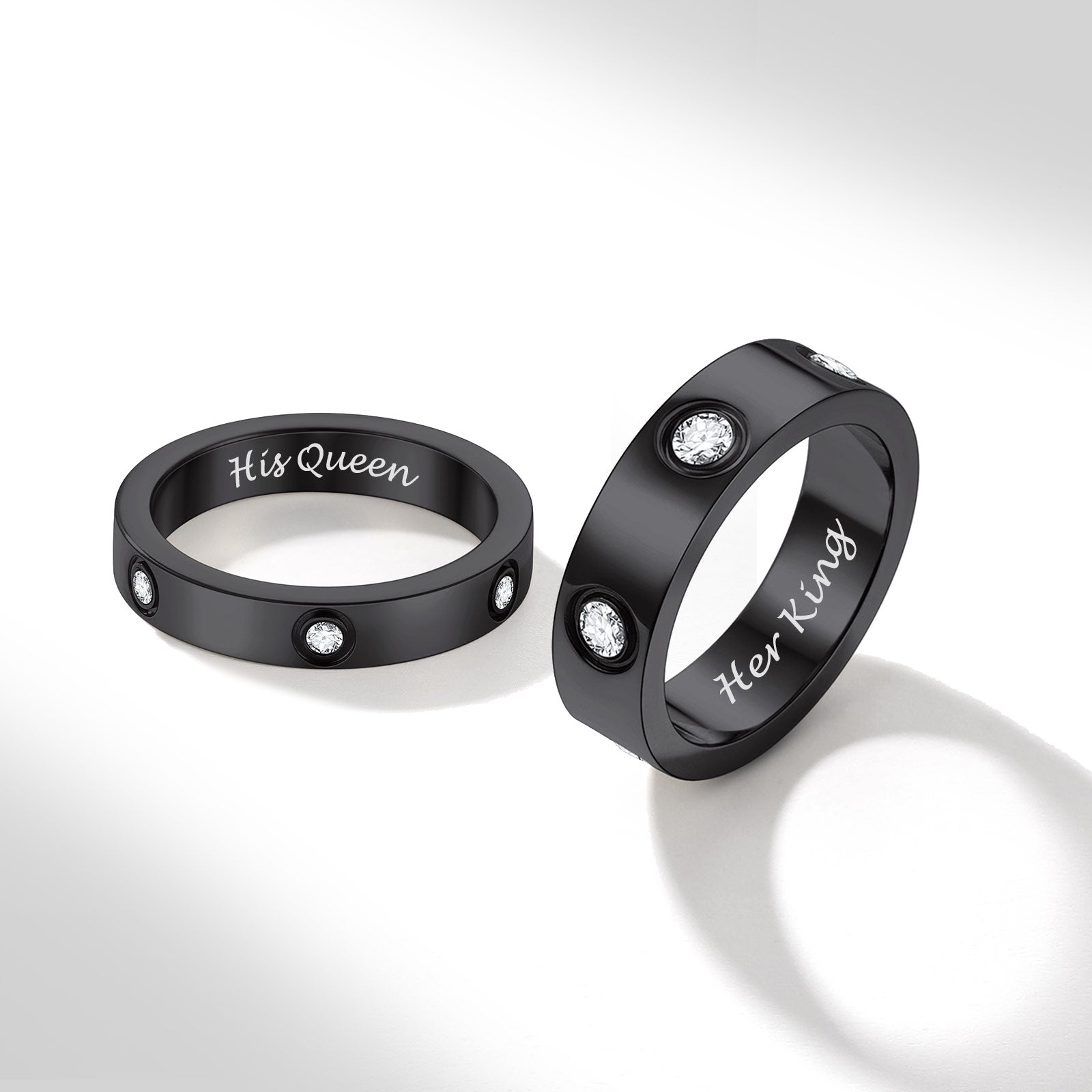 Birthstonesjewelry Promise Band Ring Black