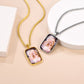 Birthstonesjewelry Rectangle Photo Necklace 2 Colors