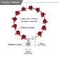 Birthstonesjewelry Rose Flower Projection Bracelet Size