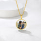 Birthstonesjewelry Round Picture Necklace Gold