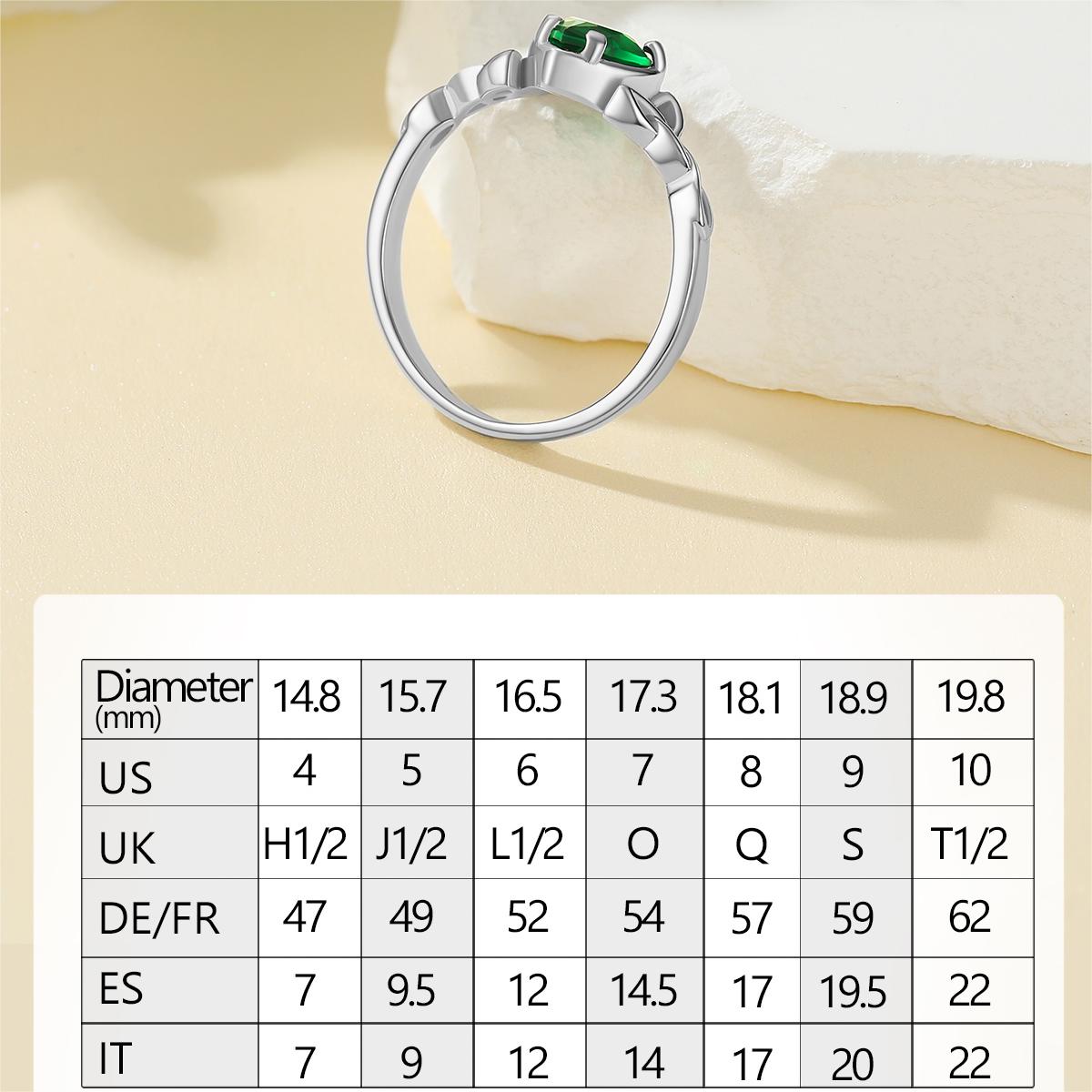Birthstonesjewelry Sterling Silver Celtic Knot Birthstone Heart Ring Size