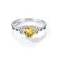 Birthstonesjewelry Sterling Silver Celtic Knot Birthstone Heart Ring Yellow