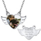 Birthstonesjewelry Sterling Silver Personalized Angel Wings Picture Necklace