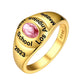 Birthstonesjewelry Sterling Silver Personalized Birthstone Signet Ring Gold