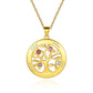 Birthstonesjewelry Tree of Life 4 Birthstone Necklace Gold