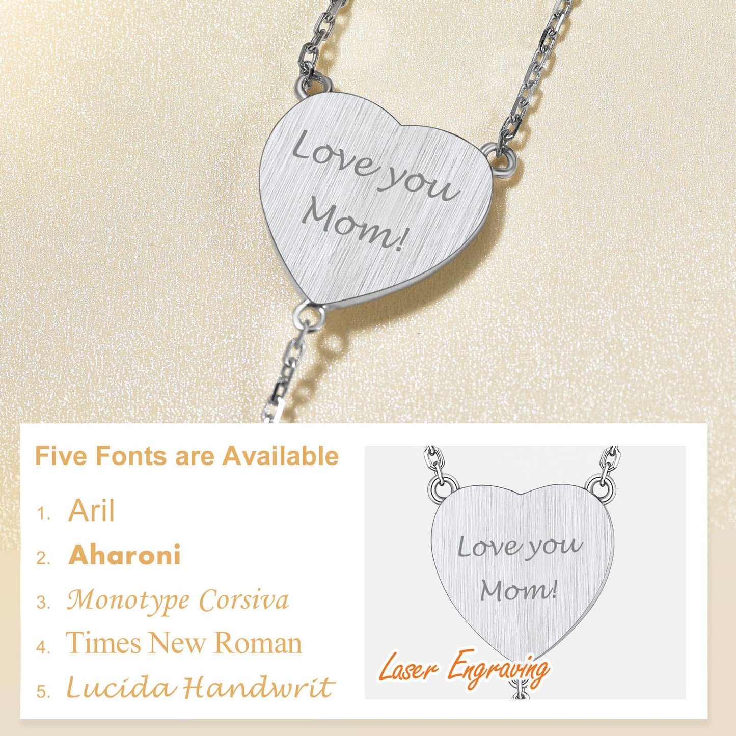 Birthstonesjewelry Y Shaped Photo Necklace 5 Font Available