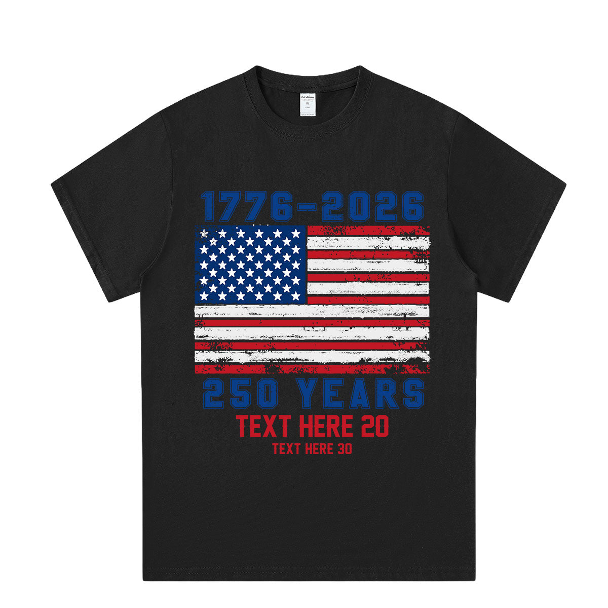 Black 250 Anniversary USA 4th July T-Shirt
