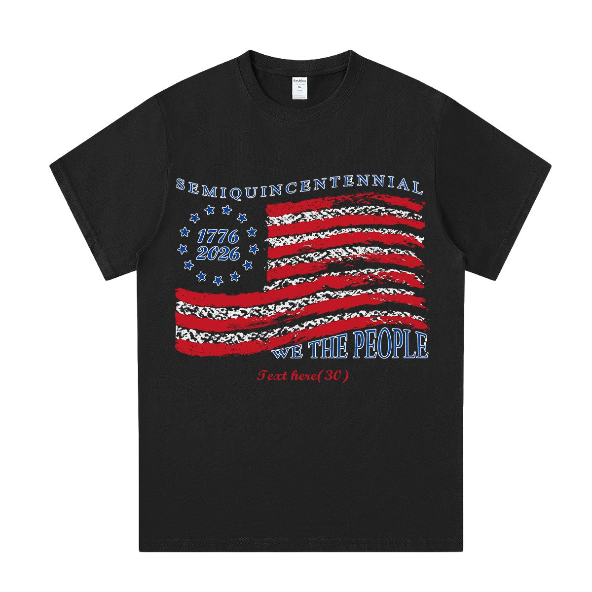 Black American Flag 4th of July T-Shirt 