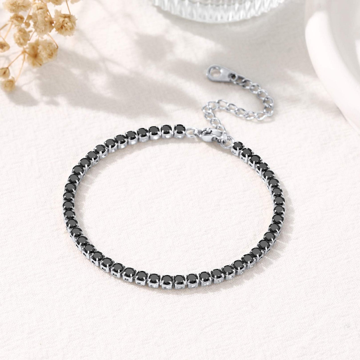 Black Cubic Zirconia Tennis Bracelet