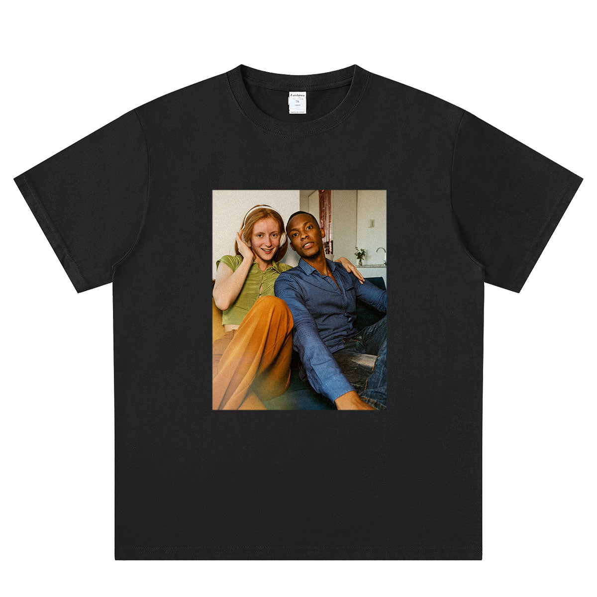 Black Picture T-Shirts for Women Men