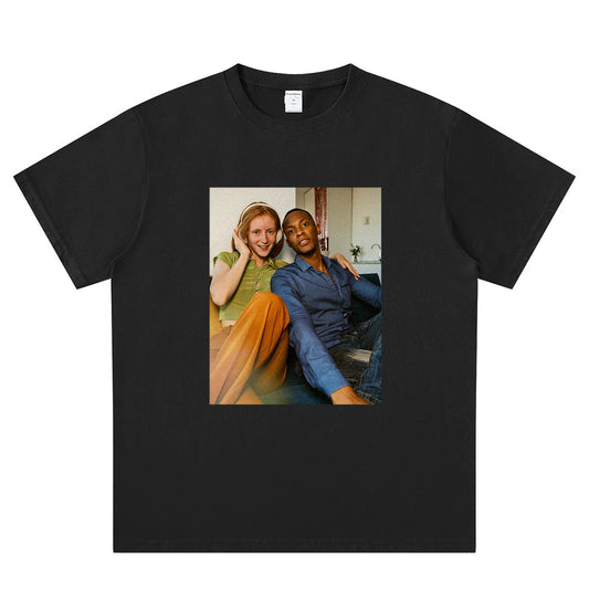 Black Picture T-Shirts for Women Men