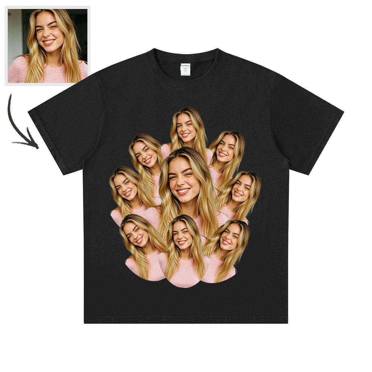 Custom Face Photo T Shirt