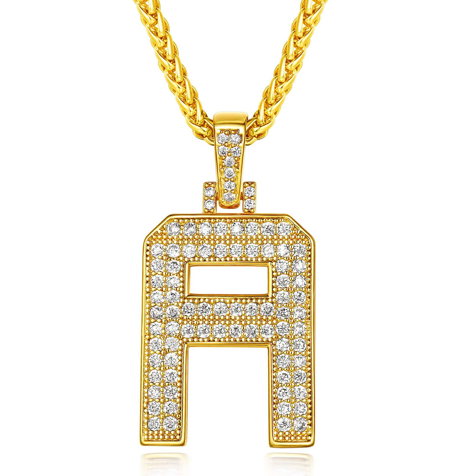 Bling Cubic Zirconia Initial A-Z Necklace