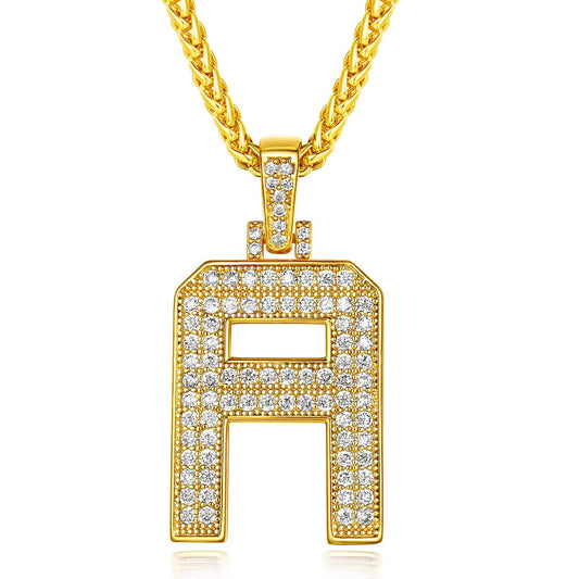 Bling Cubic Zirconia Initial A-Z Necklace