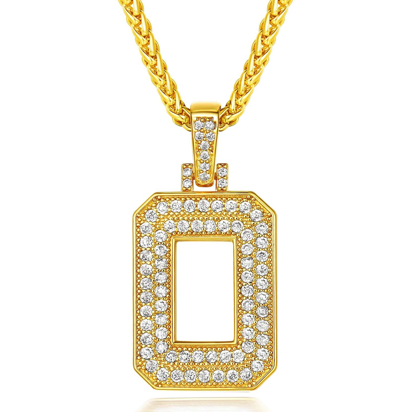  Bling Cubic Zirconia Initial O Necklace