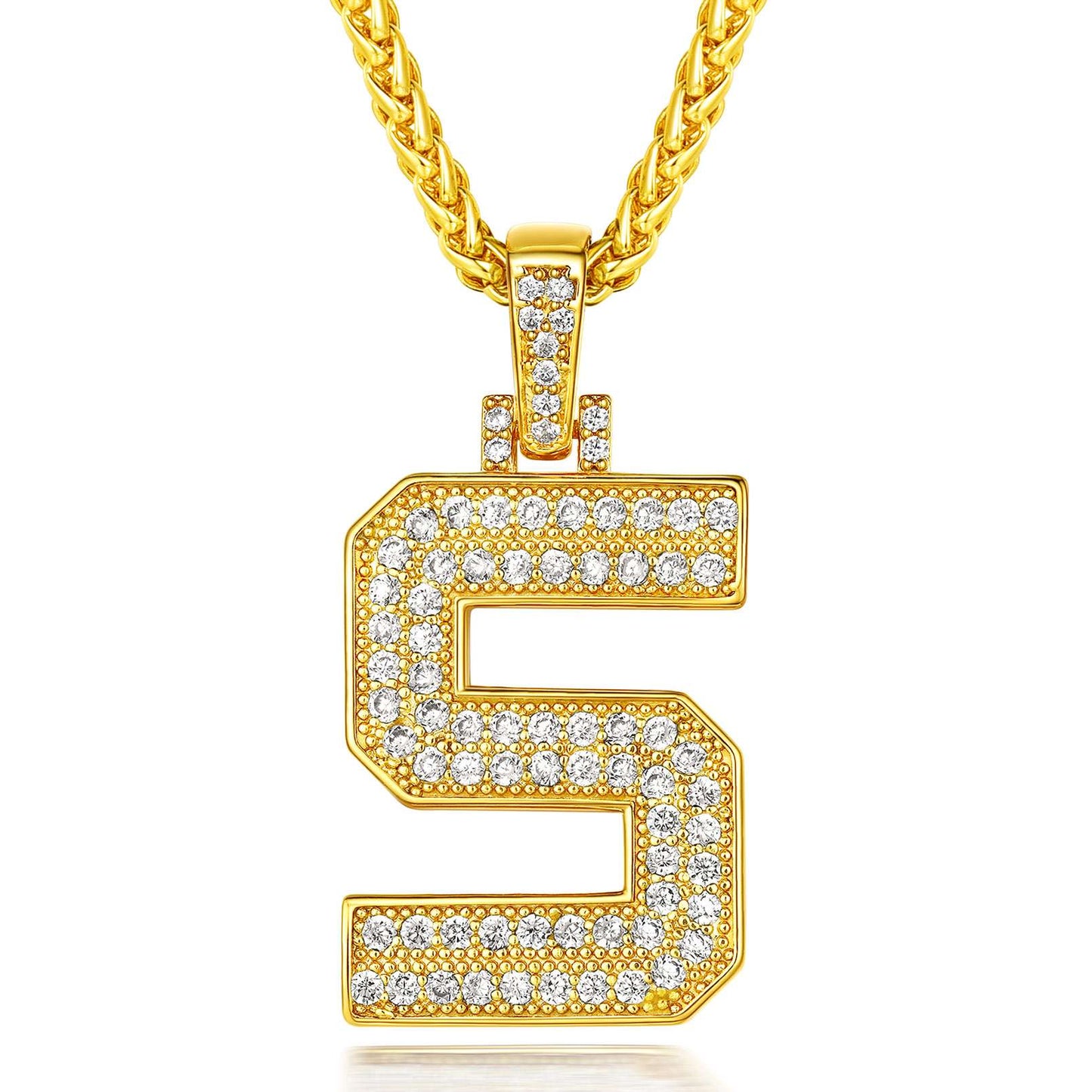  Bling Cubic Zirconia Initial S Necklace