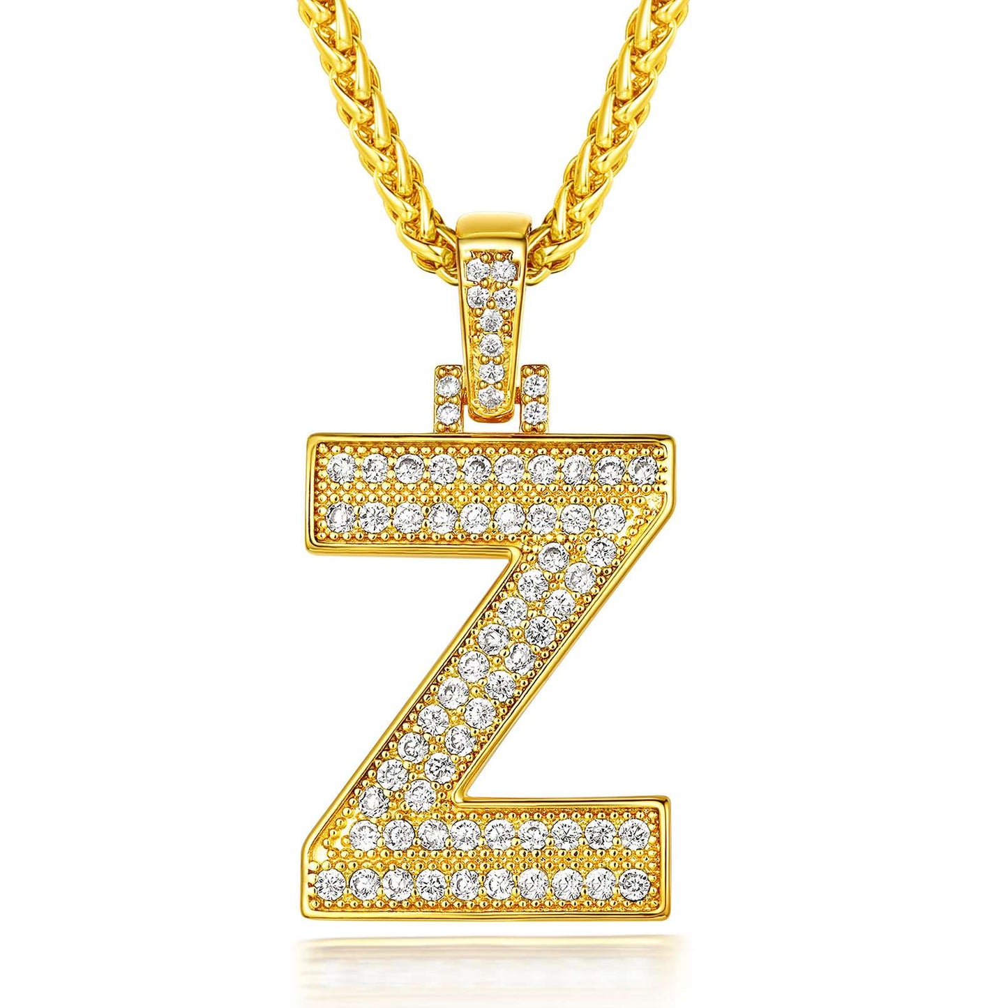  Bling Cubic Zirconia Initial Z Necklace