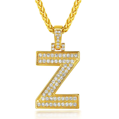  Bling Cubic Zirconia Initial Z Necklace
