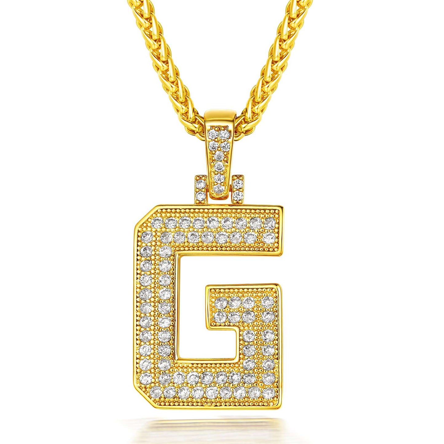  Bling Cubic Zirconia Initial g Necklace