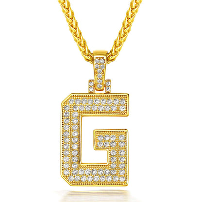  Bling Cubic Zirconia Initial g Necklace