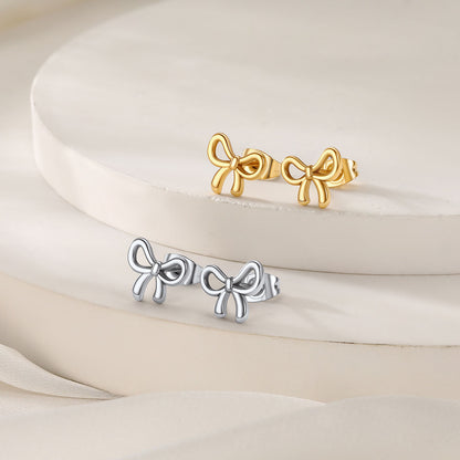 Bow Ribbon Studs Earring in different color