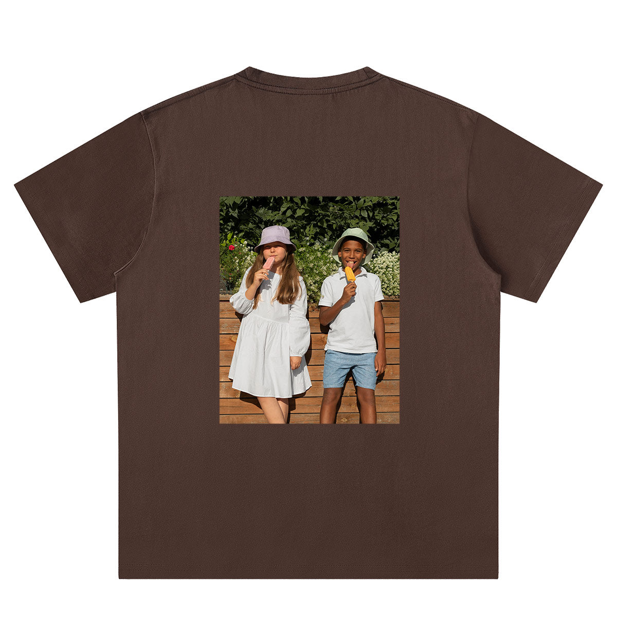 Brown Back Picture T-Shirts for Women Men