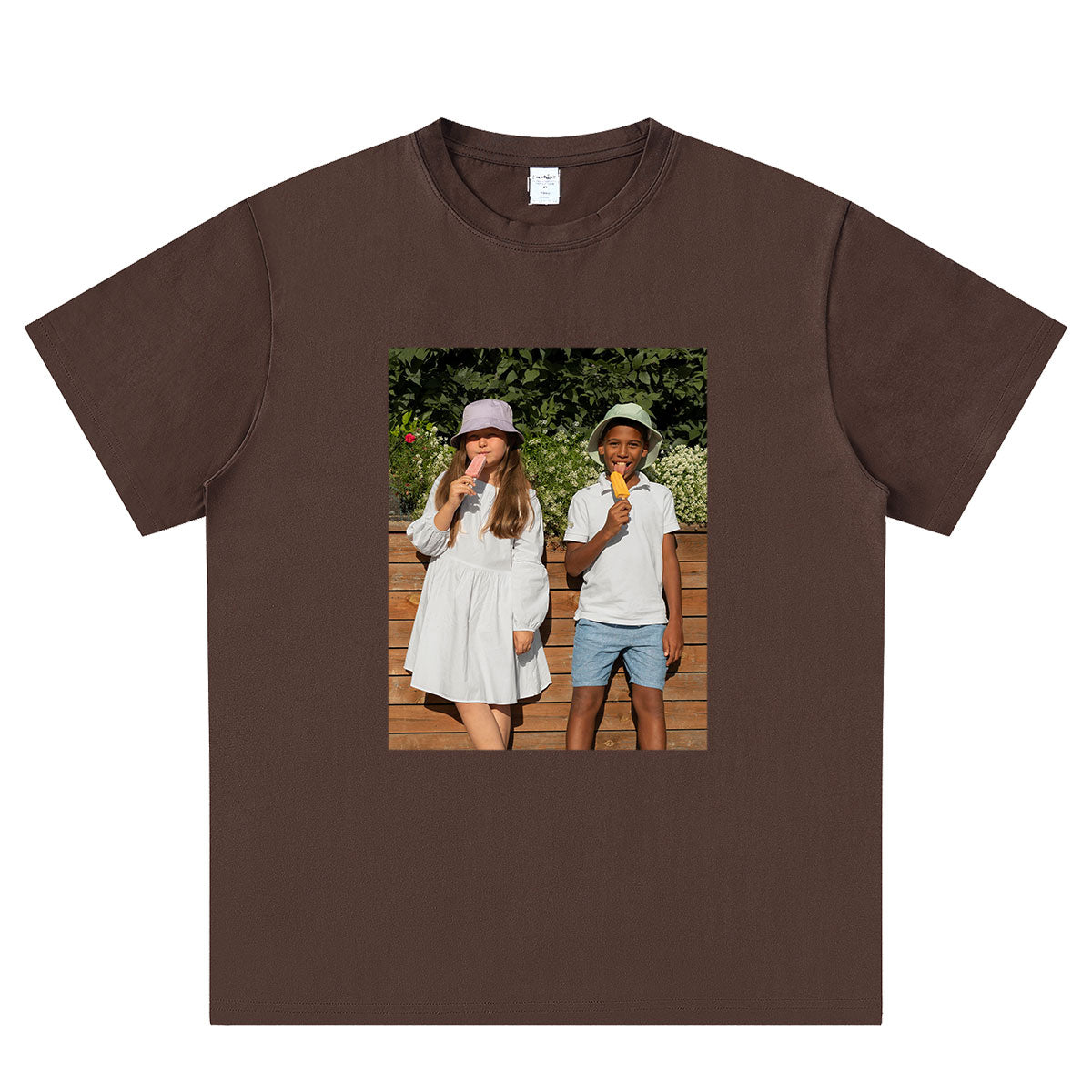 Brown Picture T-Shirts for Women Men