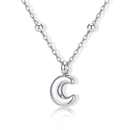 Bubble Initial C Necklace for Women on a white background