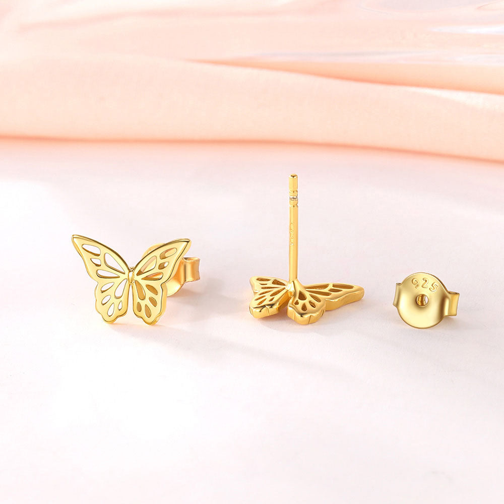 Butterfly Stud Earrings  Sterling Silver