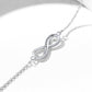 Infinity Anklet Sterling Silver Women Ankle Bracelet With Cubic Zirconia