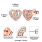 Sterling Silver Cubic Zirconia Heart Celtic Knot Stud Earrings