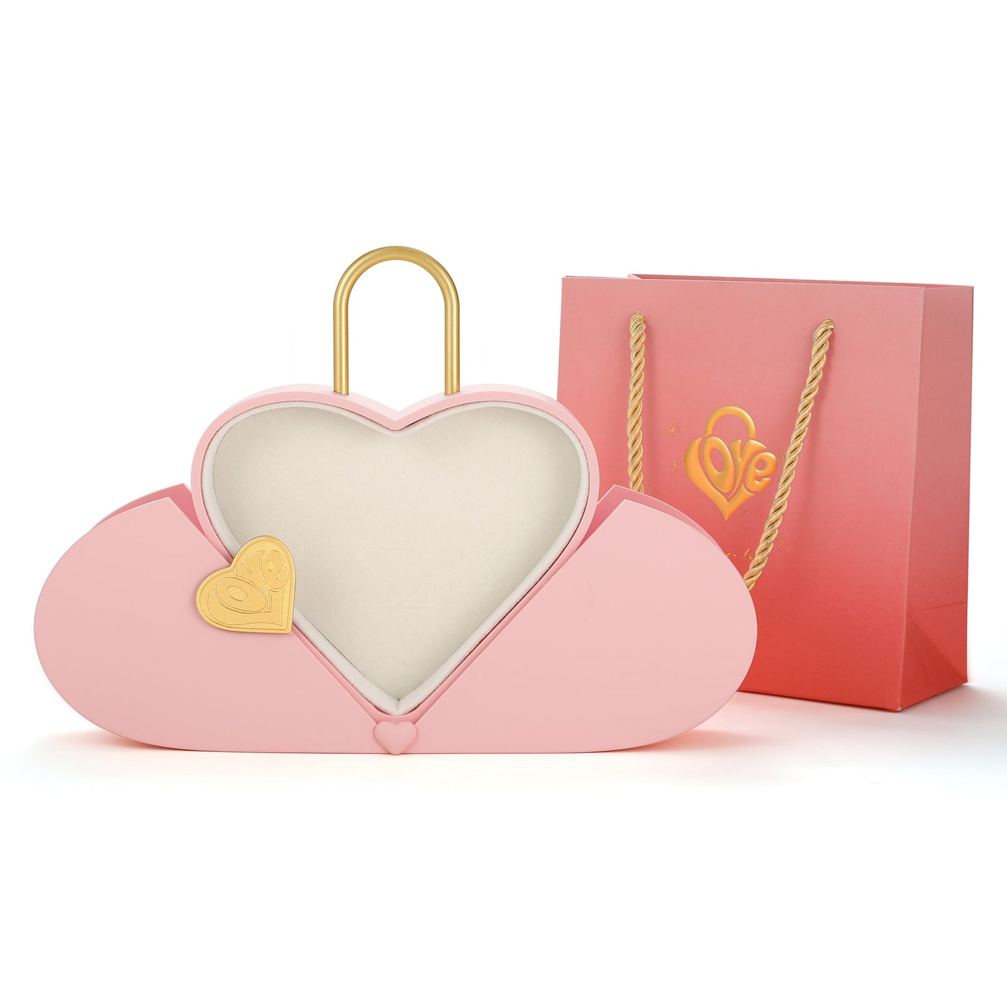 Concentric Lock Love Heart Jewelry Box