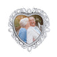 Personalized Heart Photo Brooch Pins for Wedding Gold